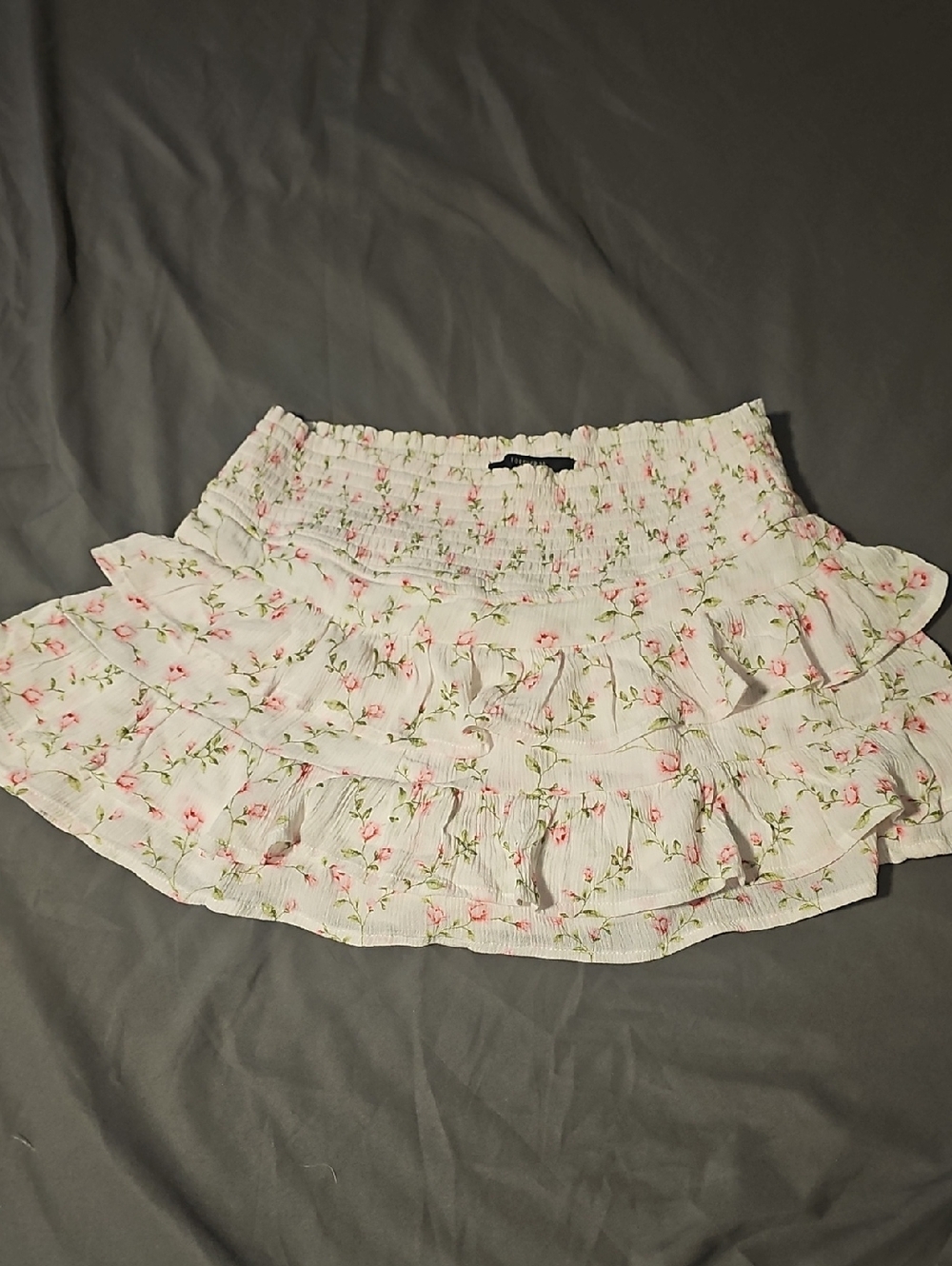 Floral Ruffle Mini Skirt Never Worn